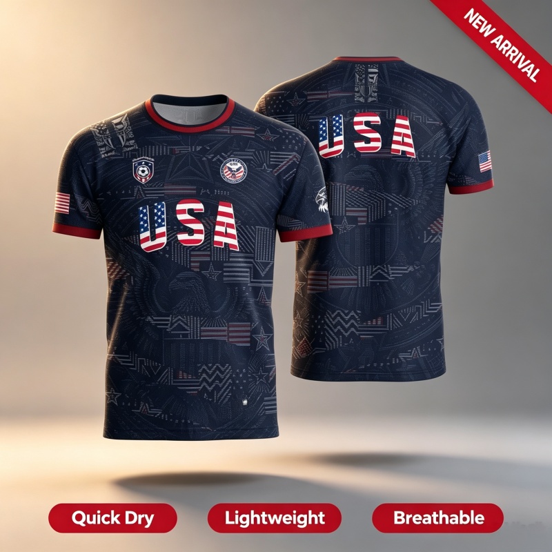 3D Printing Usa - Maillot de football américain 2026, T-shirt