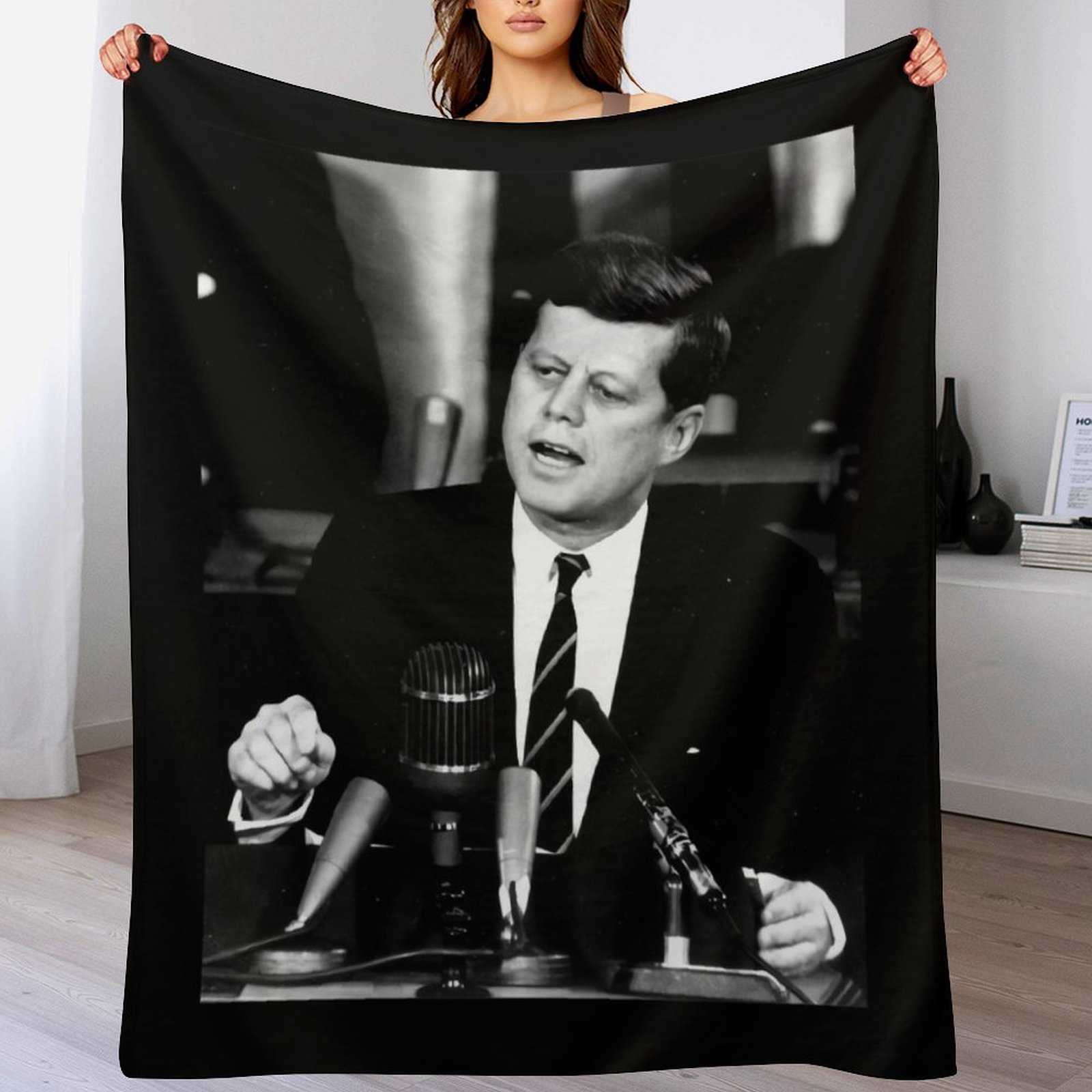 3D Printing Usa - Couverture décorative John F Kennedy USA