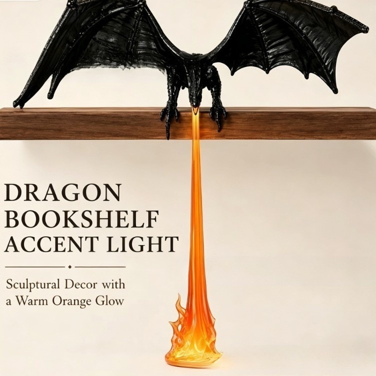 3D Printing Household Items - Lampe LED Dragon Souffleur de Feu