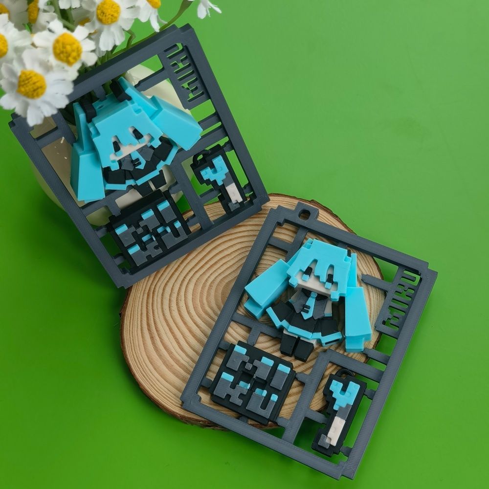 3D Printing Model - Modèle semi-assemblé de Hatsune Miku mignon