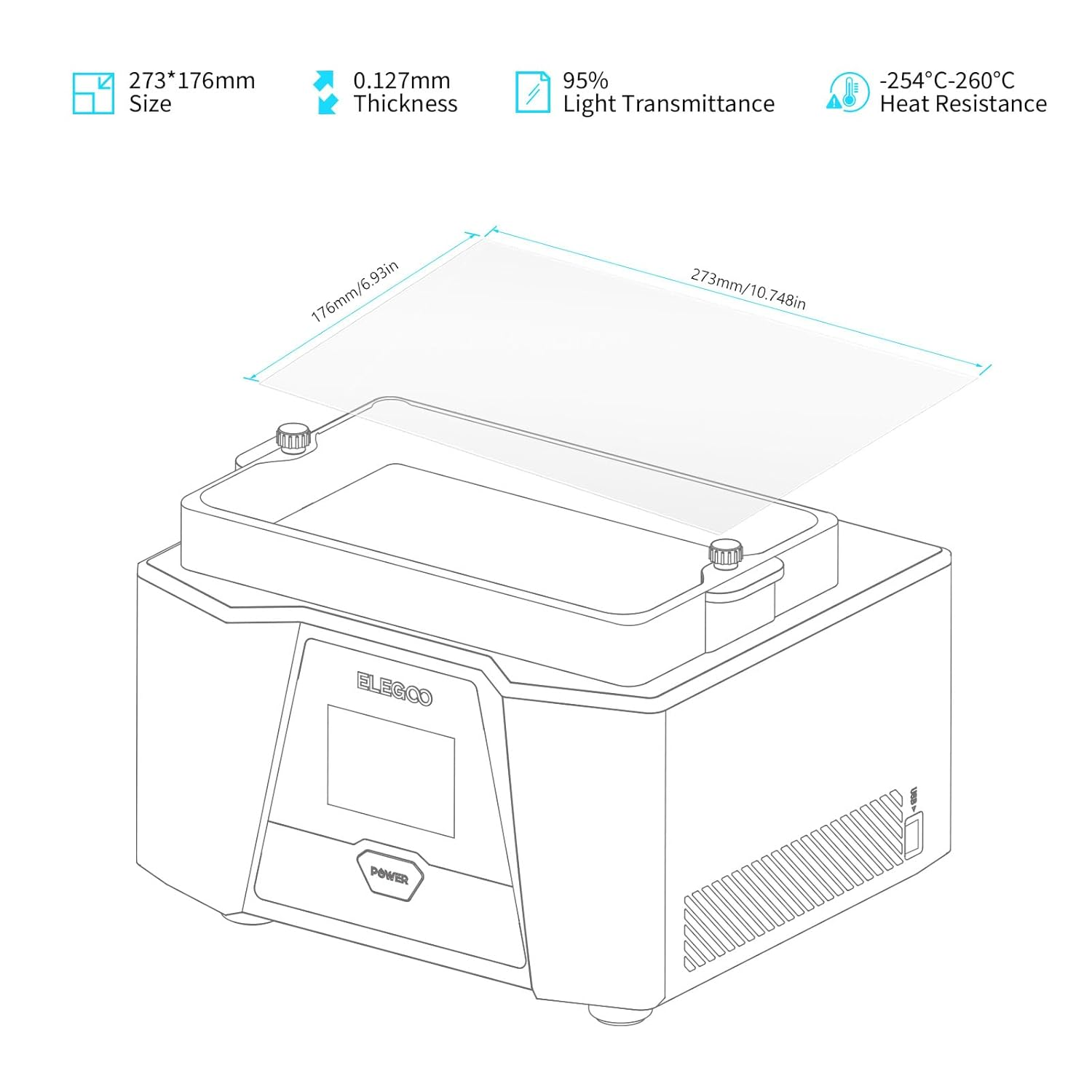 Film pour ELEGOO PFA Film de d - 3D Printing Elegoo avis et prix