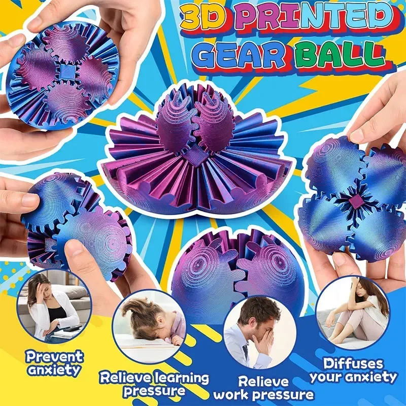 Balle rotative imprimée en 3D, - 3D Printing Gears avis et prix