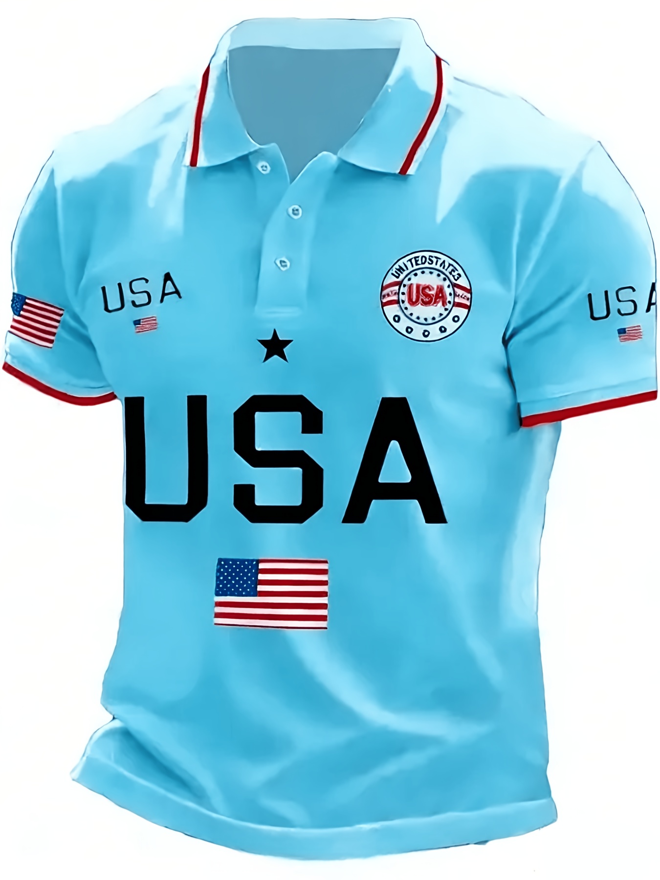 Polo patriotique USA pour homm - 3D Printing Usa avis et prix