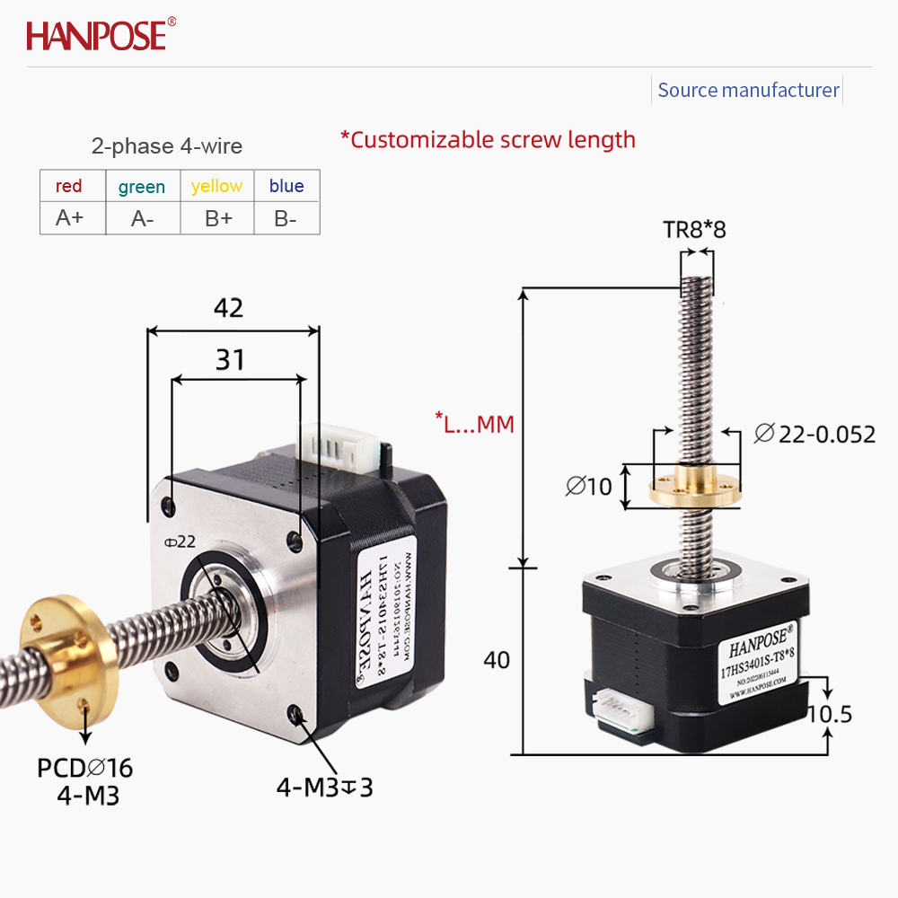 Moteur pas à pas à vis de sort - Lead Screw Stepper avis et prix